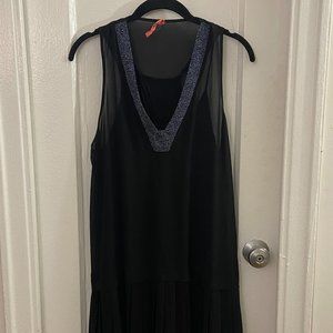 Eight Sixty Beaded Black Dress M